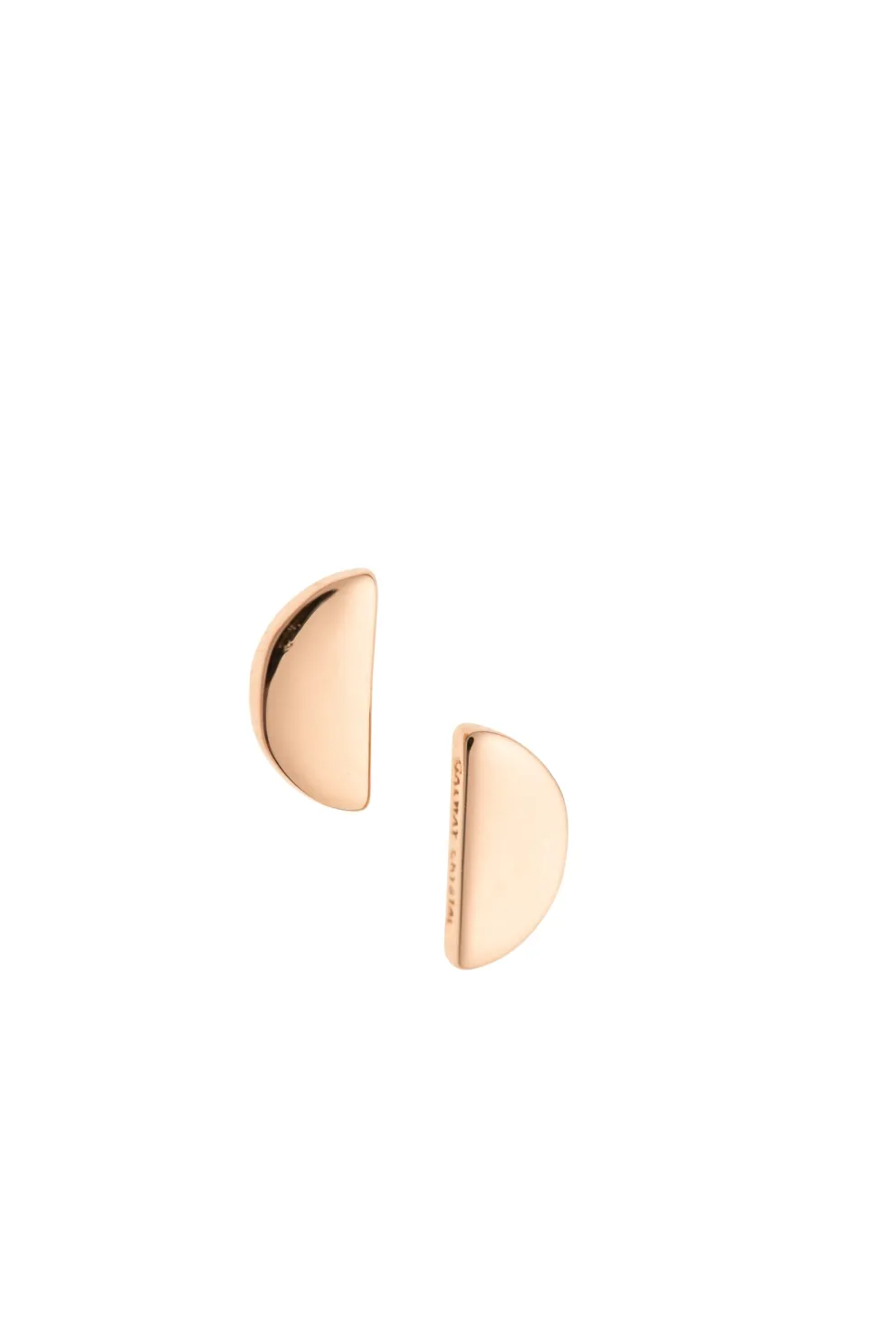 Arc Sterling Silver & Rose Gold Stud Earrings
