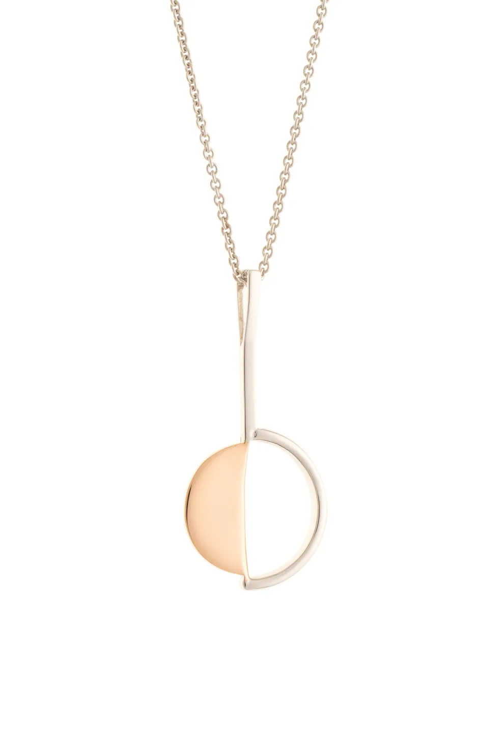 Arc Sterling Silver & Rose Gold Pendant