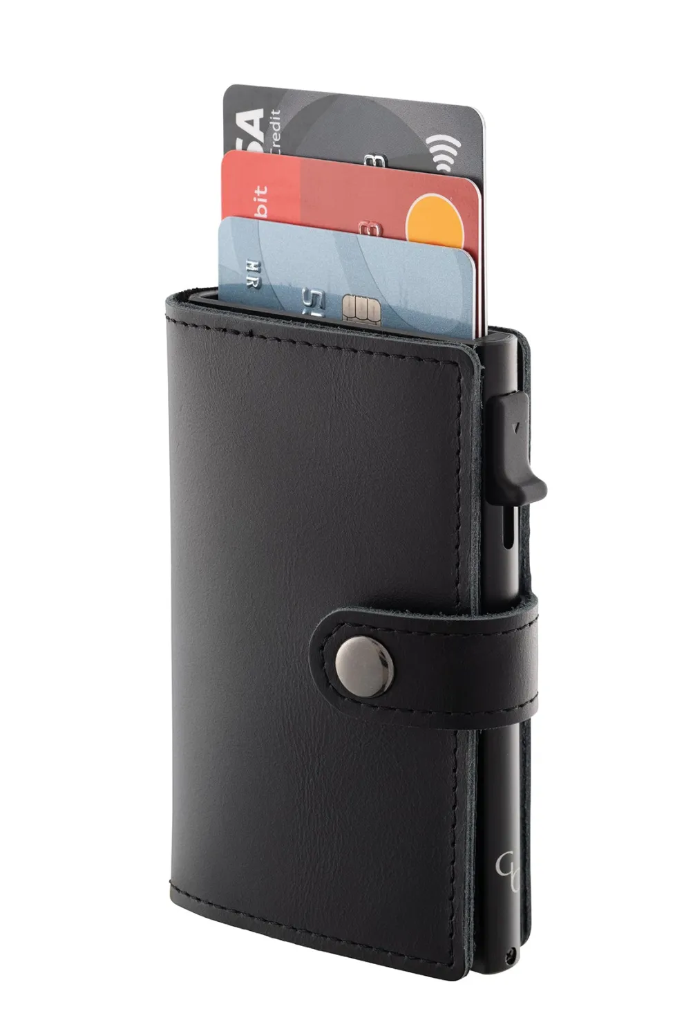 Black Leather Card Holder Wallet