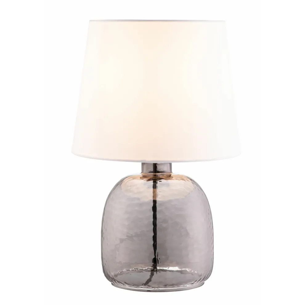 Boho Table Lamp & White Shade