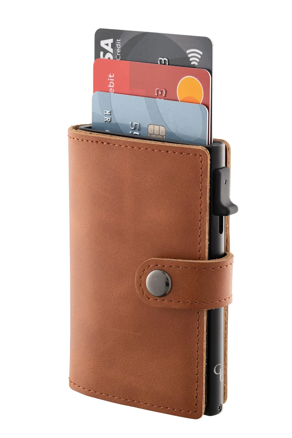 Brown Leather Card Holder Wallet