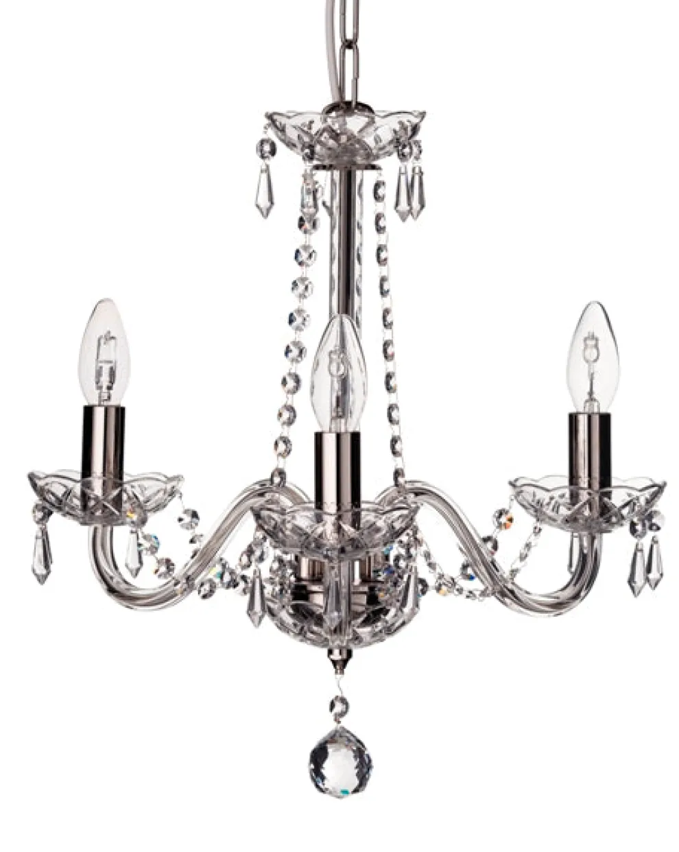 Cashel 3 Arm Chandelier US Fitting