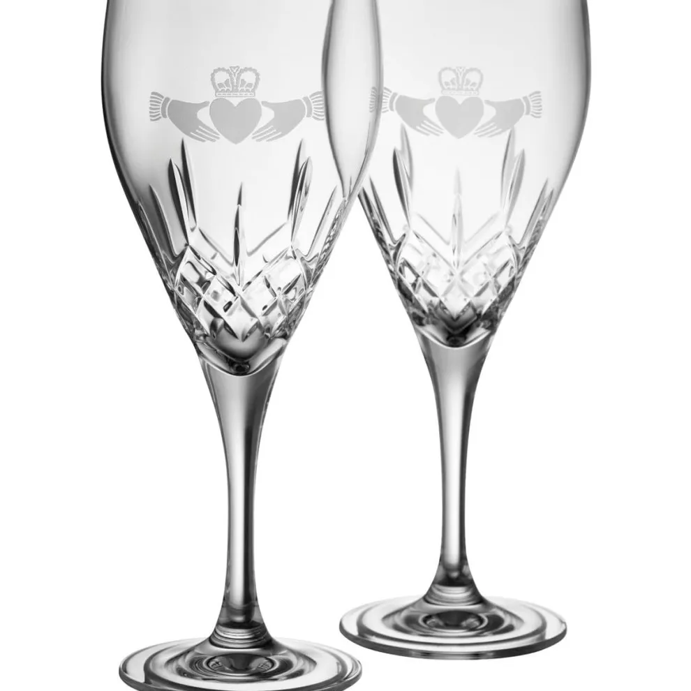Claddagh Red Glass Pair