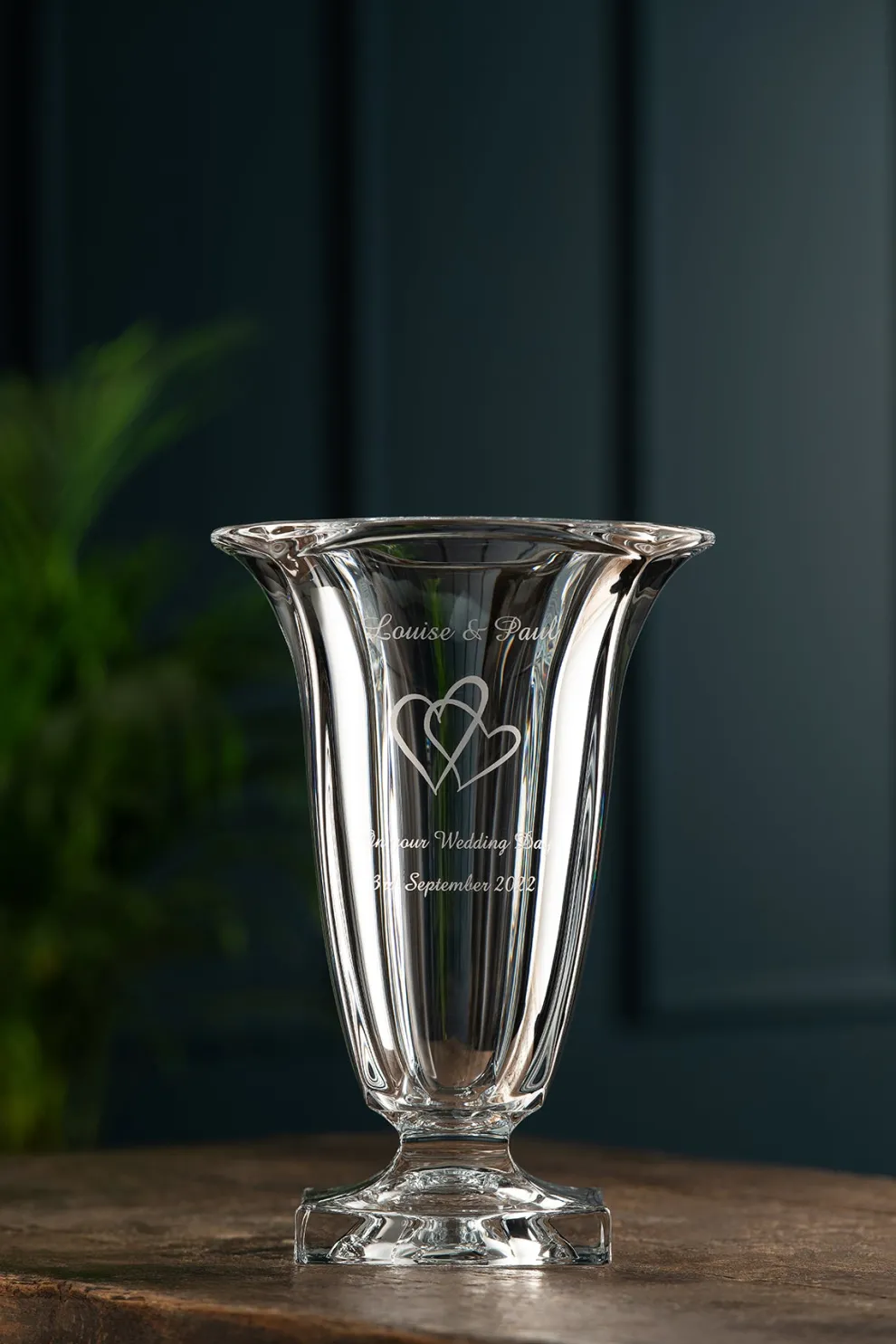 Engraved Medium Footed Masterpiece Vase
