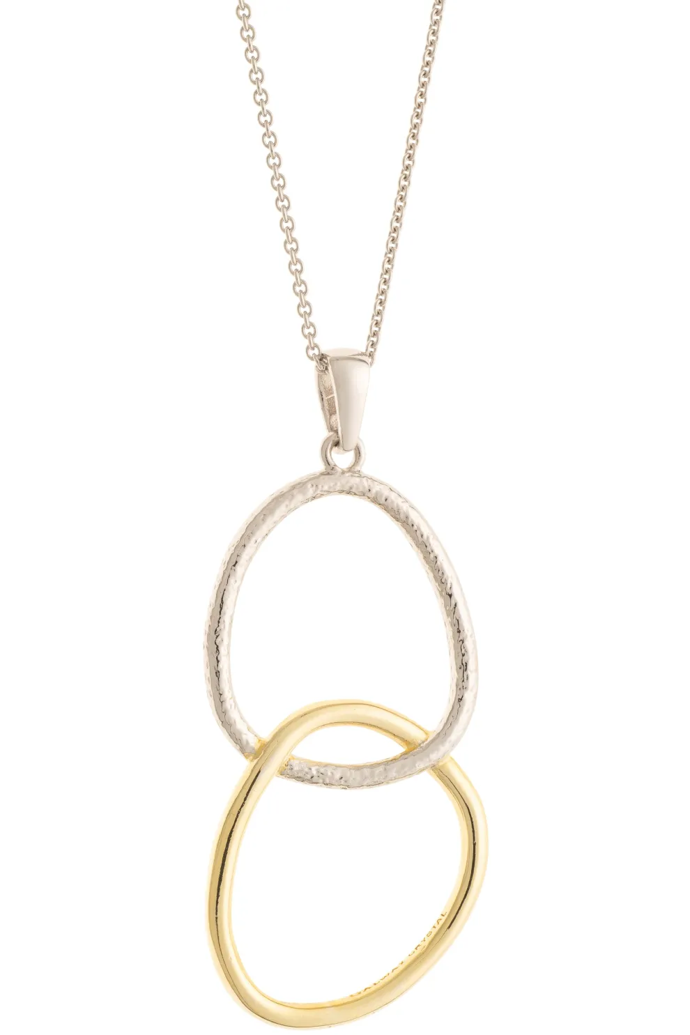 Entwined Sterling Silver & Gold Pendant