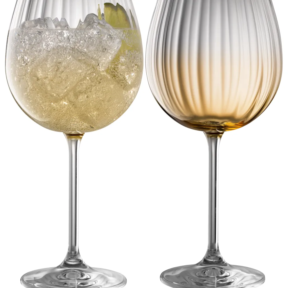 Erne Gin & Tonic Glass Pair Amber