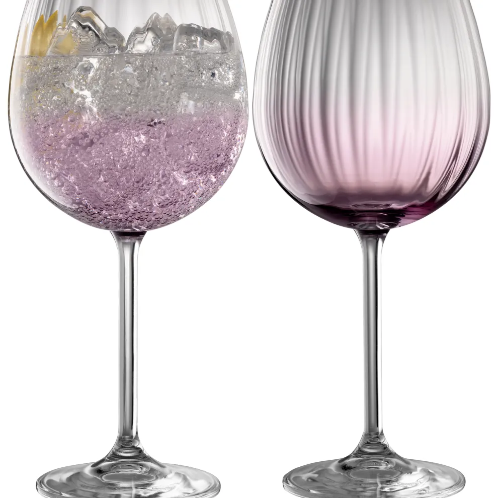 Erne Gin and Tonic Glass Pair Amethyst
