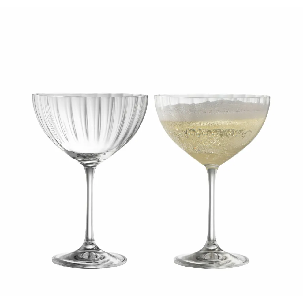 Erne Saucer Champagne Glass Pair