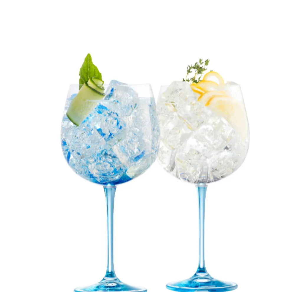 Gin & Tonic Glass Pair - Blue