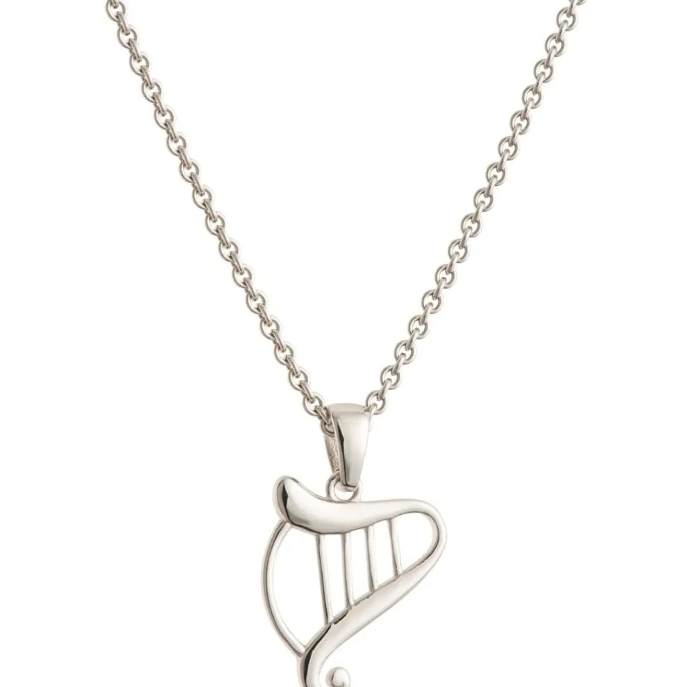 Harp Sterling Silver Pendant