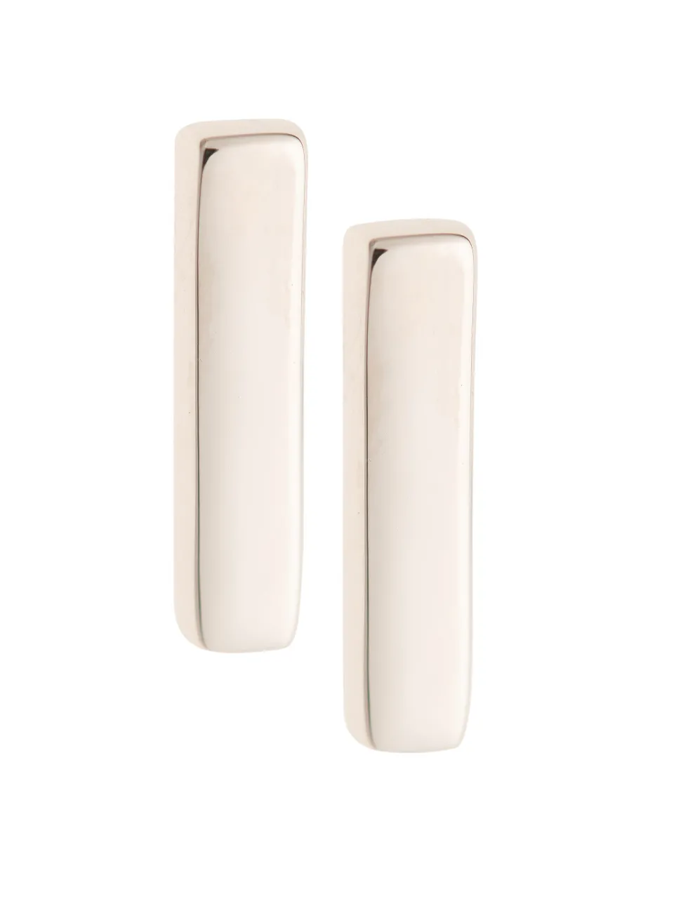 Plain Bar Sterling Silver Stud Earrings