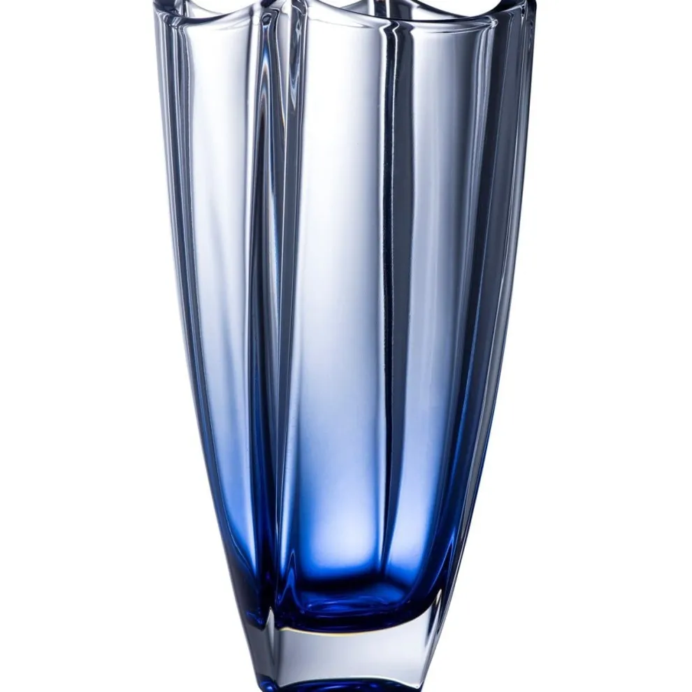Sapphire Dune 12" Square Vase