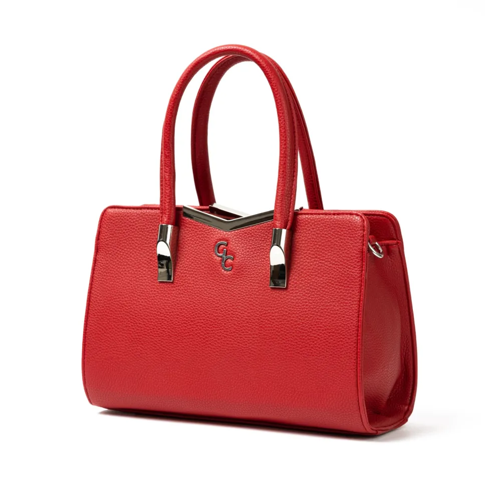 Top Handle Bag in Red