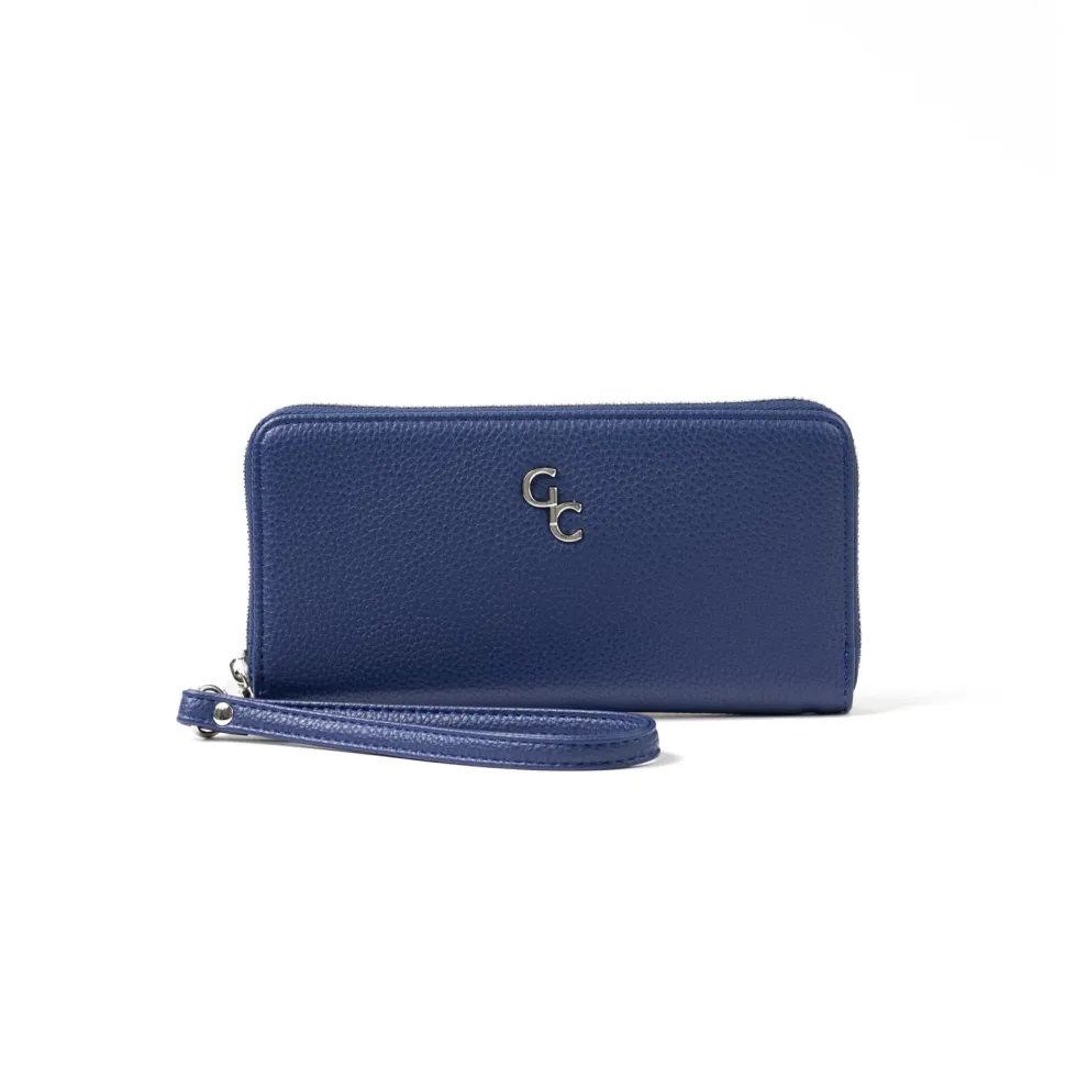 Women's Leather Wallet in Navy