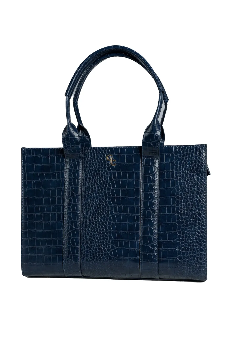 XL Tote - Navy Croc Detail