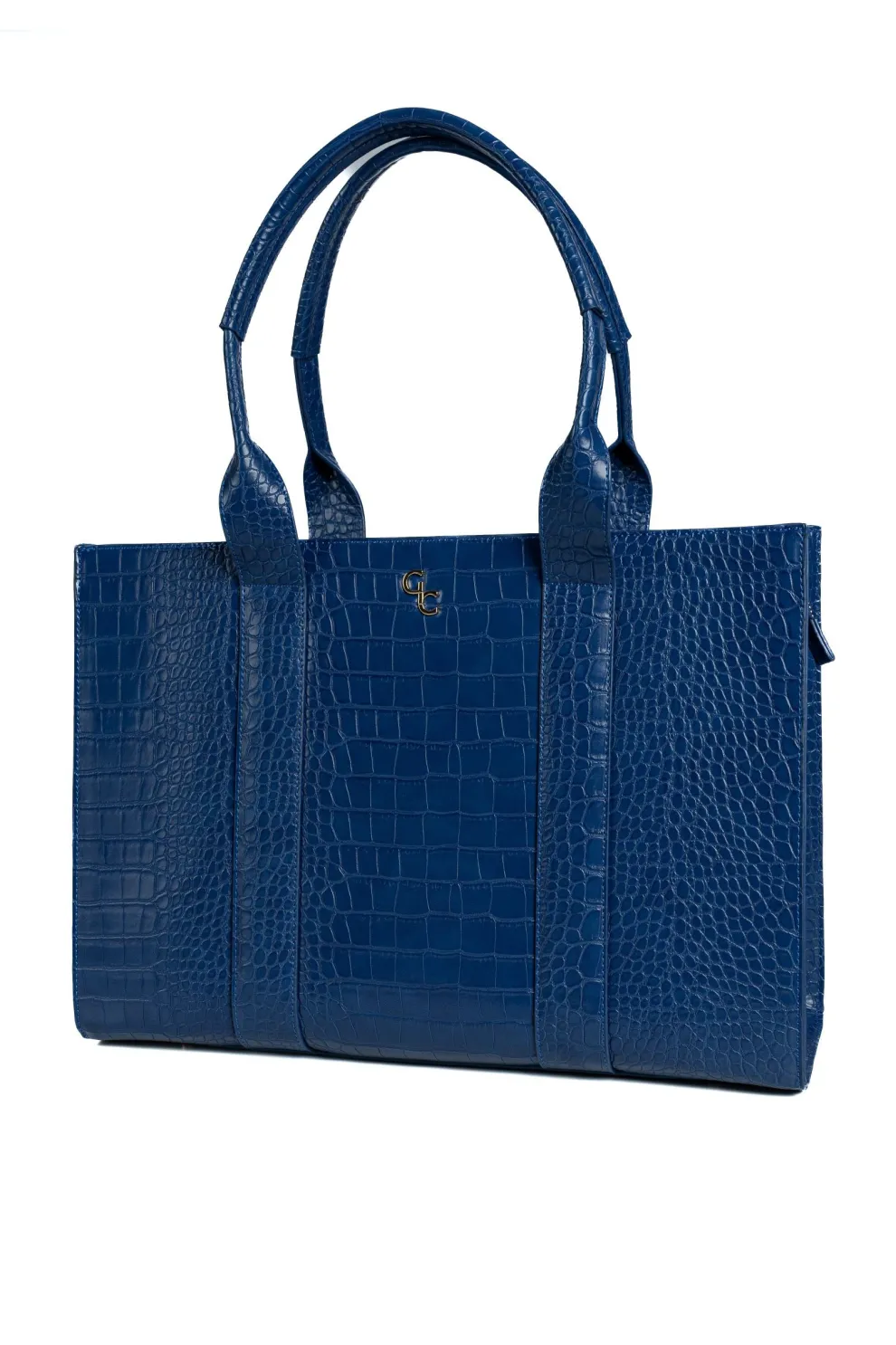 XL Tote Atlantic Blue Croc Detail